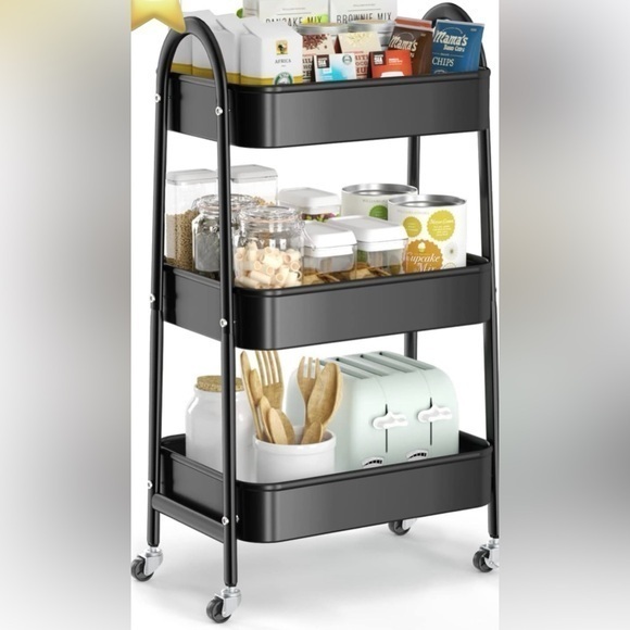 Other - 3 Tier Metal Rolling Cart NWT